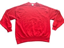 90’s JERZEES Russell Athletic Crewneck Sweatshirt Red Large Vintage Made In USA