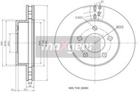 2X Maxgear 19-2286 Bremsscheibe FüR Jeep