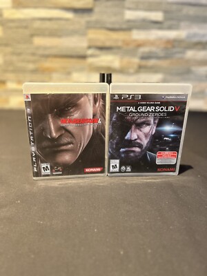 Metal Gear Solid 4 (Guns of the Patriots) And 5 (Ground Zeroes) PS3 Lot