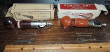 NOS 2 VINTAGE LEATHER SEWING AWLs C. A. Myers Co & RICHARDS MEYCO IMPORTS 1331