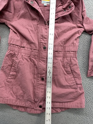 C&C CALIFORIA Youth Girls Size 12 Cotton Twill Full Zip Hooded Jacket - Picture 8 of 13