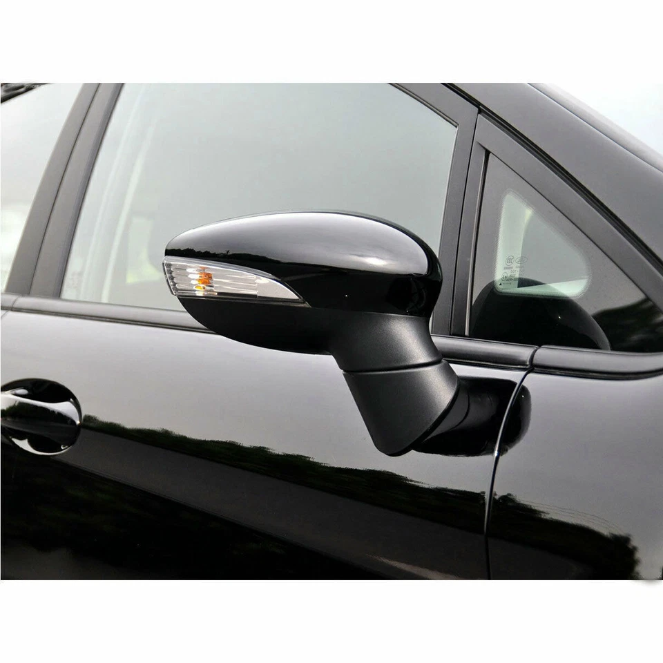Cubierta de espejo retrovisor lateral derecho pasajero negro para Ford Fiesta 2009-2017 Foto 3 de 4