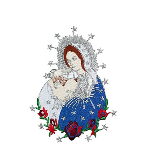 6pc Baptism White Tuxedo English Spanish Silver or Gold Pope Mary on Stole S-20 - Picture 14 of 14