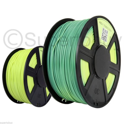 3D Printer Filament ABS 3.00mm Temperature / UV Changing 2.2lb YELLOW to GREEN