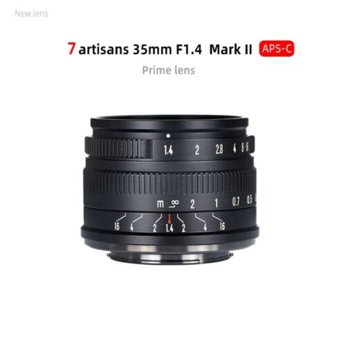 Objectif 7artisans 35 mm F1,4 Mark II APS-C MF pour appareils photo Canon Sony Fuji Nikon M4/3 - Photo 1/7