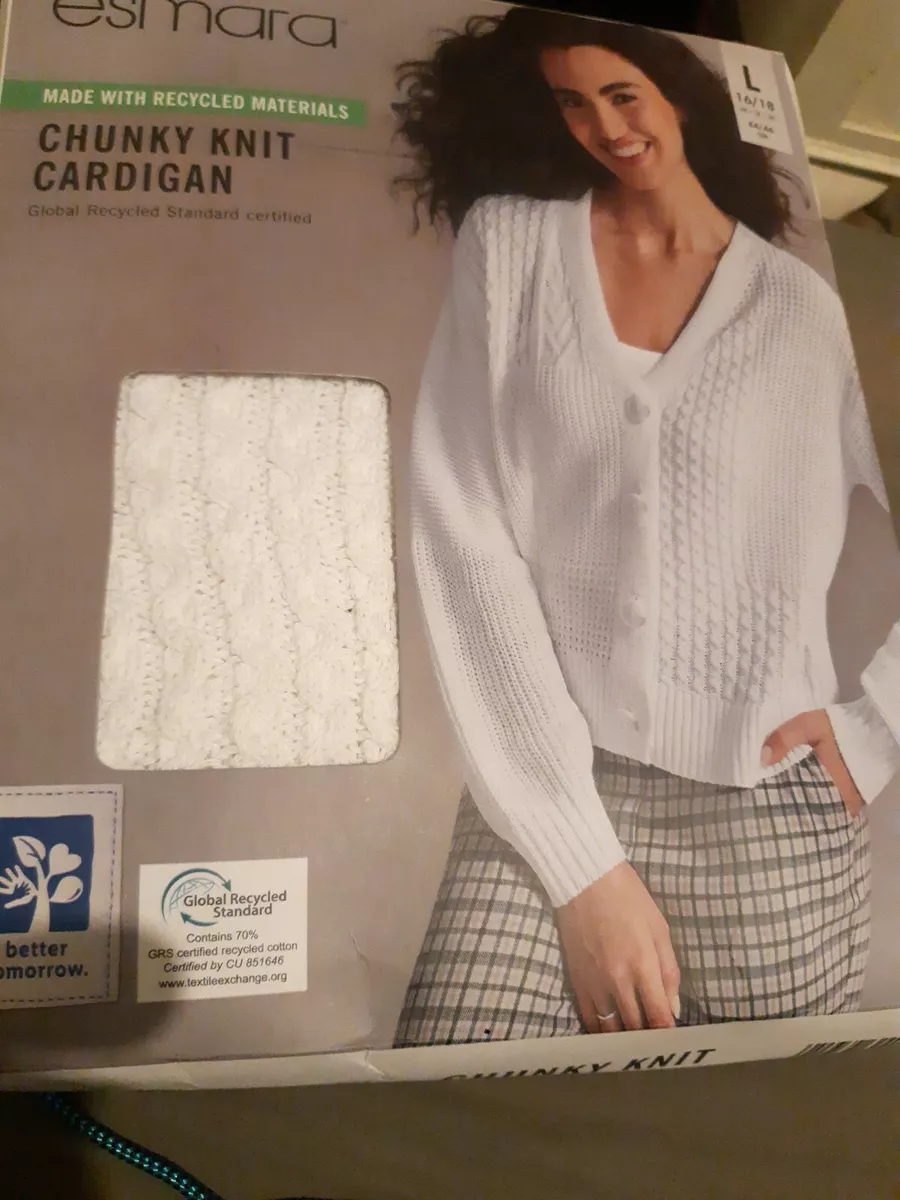 White cardigan size 18 sales