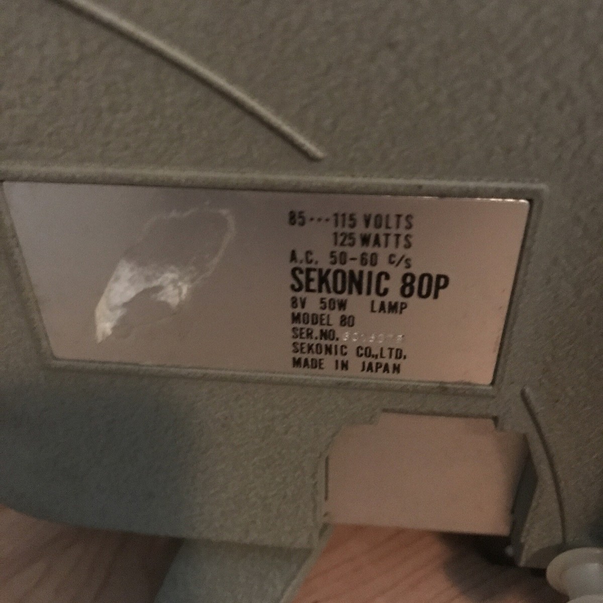 SEKONIC 8㍉低電圧映写機80P SEKONIC Model 80P / 8MM Film Projector Japan w/ Case -Works ! | eBay