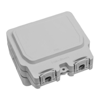 HAMILTON IP66 Wasserdichtes Wetterfestes Gartengehege 2 Gang Grau