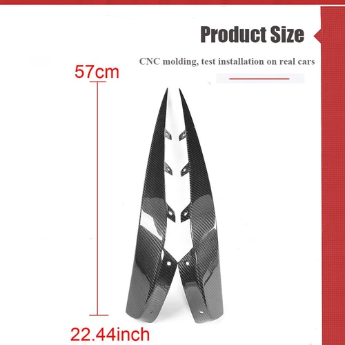 REAL CARBON for Mercedes Benz W218 CLS63 Front Bumper Splitter Canard Fins - Picture 11 of 12