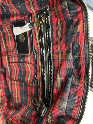 NWT Will Leather Goods The Commuter Messenger Bag Charcoal canvas leather - Picture 19 of 19