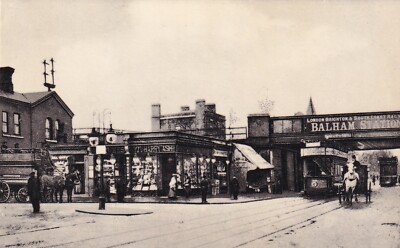 Straßenbahn Balham Bahnhof Wandsworth 1905 Repro Foto Postkarte