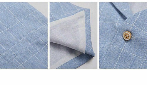 Boys Suits Linen Suit 3 Piece Long Set Suit Wedding Page boy Formal Baby Boys - Picture 4 of 16