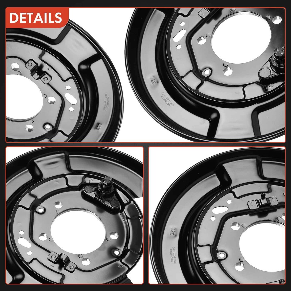 2x Brake Splash Shield For Lexus RX U3 Toyota Highlander/Kluger U2 03 ...