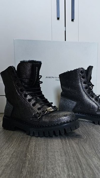 Women John Galliano Boots Multicolor Leather 36.5