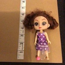 BRUNETTE BROWN EYED DOLL 5.5” GREENBRIER INTERNATIONAL Missing A Shoe