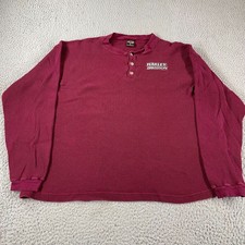Vintage 90s Harley Davidson Thermal Shirt Mens XL Waffle Knit Long Sleeve USA