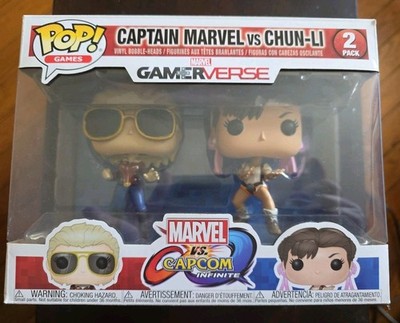 Funko Pop! Vinyl: Marvel - MvC- 2 Pack- Captain Marvel/Chun-Li