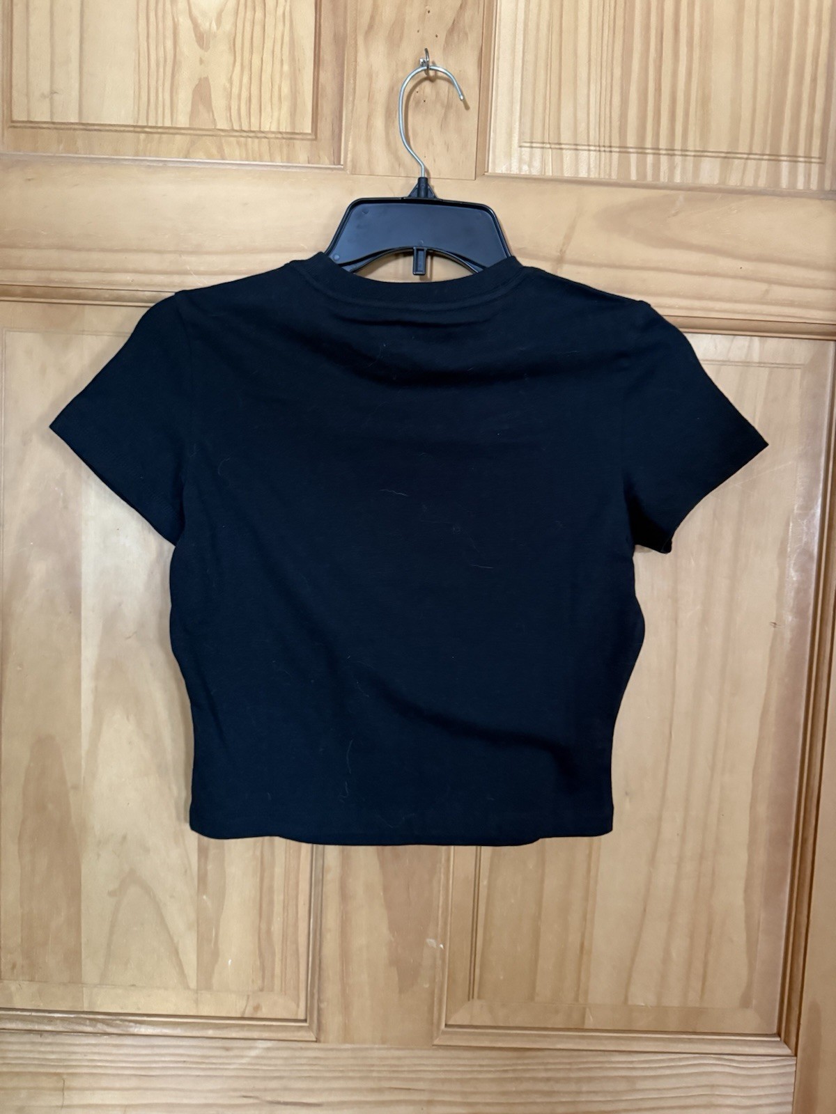 Women's True Religion High Shine Black Cropped Tshirt Size XS thumbnail 5