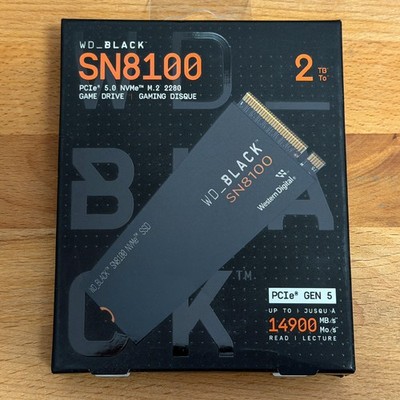 Western Digital WD_BLACK SN8100 2TB PCIe 5.0 NVMe SSD (WDS200T1X0M) Gen 5 100%