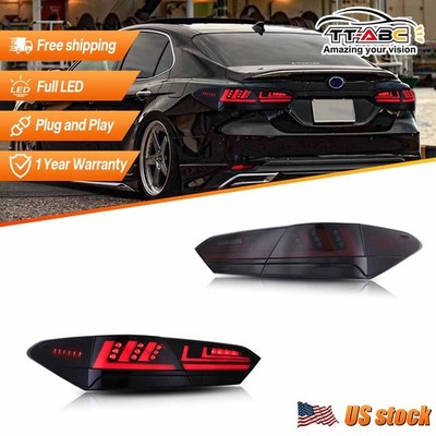Smoke LED Taillights for Toyota Camry 2018-2024 Tail Light Kit LH+RH Sequential