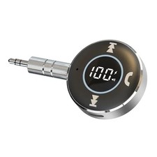 Bluetooth Receiver for Car, Bluetooth 5.3 AUX Adapter with LED Battery Silver