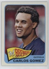 2014 Topps Heritage High Number SP -Logo Variation Carlos Gomez #457 9v7
