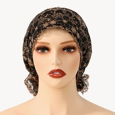 Women Hijab Muslim Headwear Embroidery Bonnet Cap Turban Head Wrap Cover Islamic