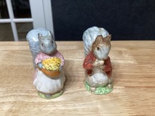 2 Beatrix Potter Squirrels, Goody Tiptoes  Timmy Tiptoes ,  Beswick England