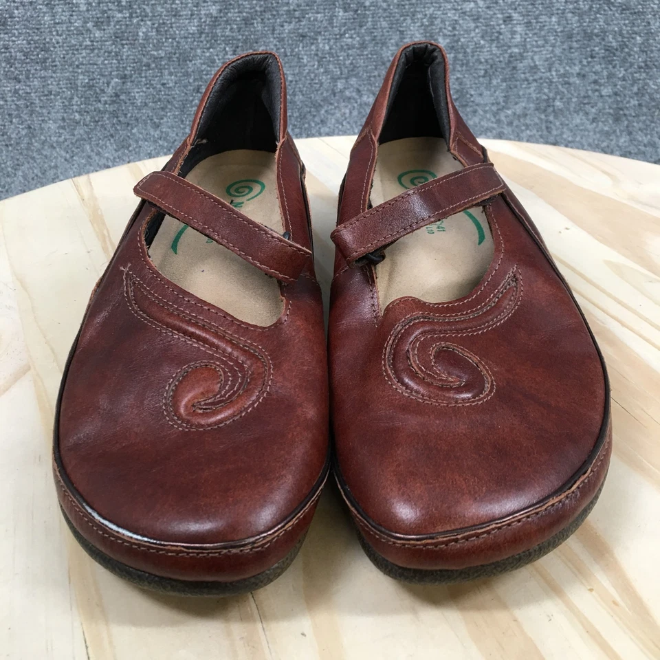 Sapatos femininos Naot 10 Matai casual gancho e laço Mary Jane sem salto couro marrom - Imagem 4 de 4