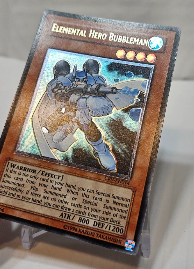 ULTIMATE Rare Elemental Hero Bubbleman CRV-EN014 Unlimited Yugioh 7689 - Image 3 of 4