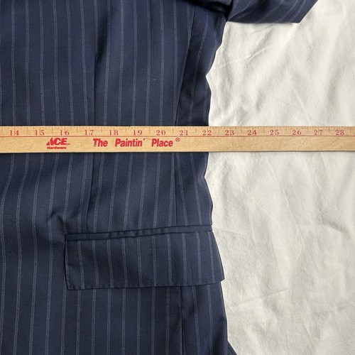 Brooks Brothers Mens 46L 38x33 Regent Fit Navy Pinstriped 100% Wool Suit - Picture 15 of 21