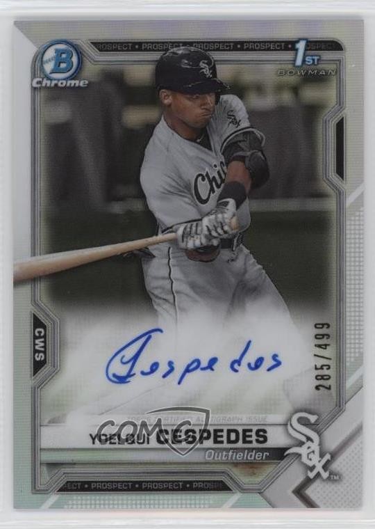2021 Bowman Chrome Prospects Refractor 285/499 Yoelqui Cespedes #CPA-YC Auto yk0