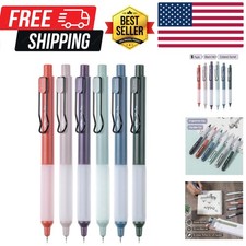 Retractable Gel Pens, 6 Pack, Vintage Barrels, Black Gel Pens Fine Point 0.5m...