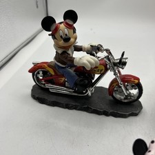Mickey Mouse Leader Of The Pack Figurine Motorcycle Open Road Collection 16347