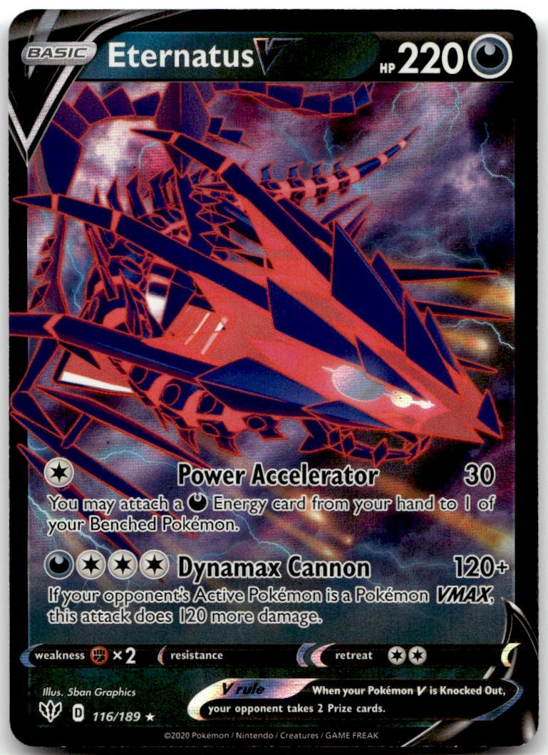 Eternatus V 116/189 Ultra Rare SWSH03: Darkness Ablaze Pokemon NM
