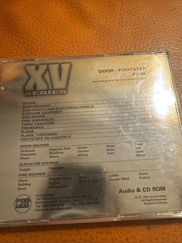 Sound Ideas XV Series Sound Effects Library 2001. 2 CDs (XV 06, XV 08) + CD-ROMs - Image 2 of 4
