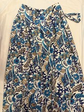 Talbots Women  s Flower Print Long Skirt NWT size 4