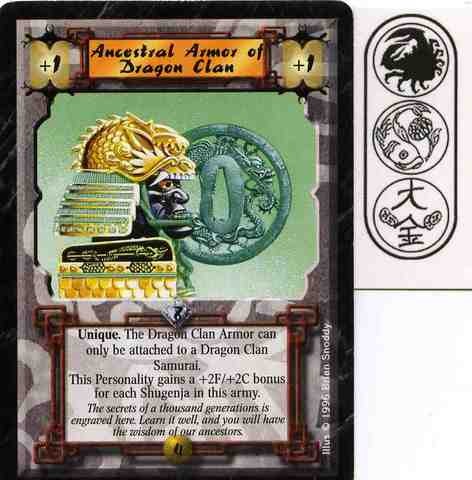 Ancestral Armor of Dragon Clan Ungraded L5R: Emerald Edition