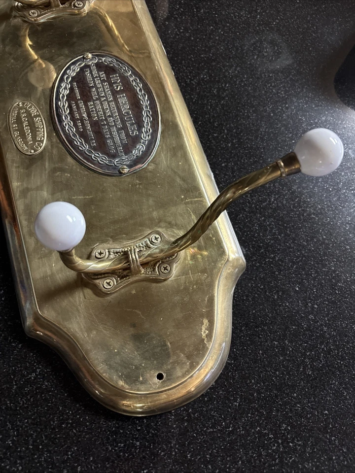 Mcm? Antiguo perchero de porcelana Hms Hercules (1850) náutico Clyde SS Caledonia Foto 3 de 4