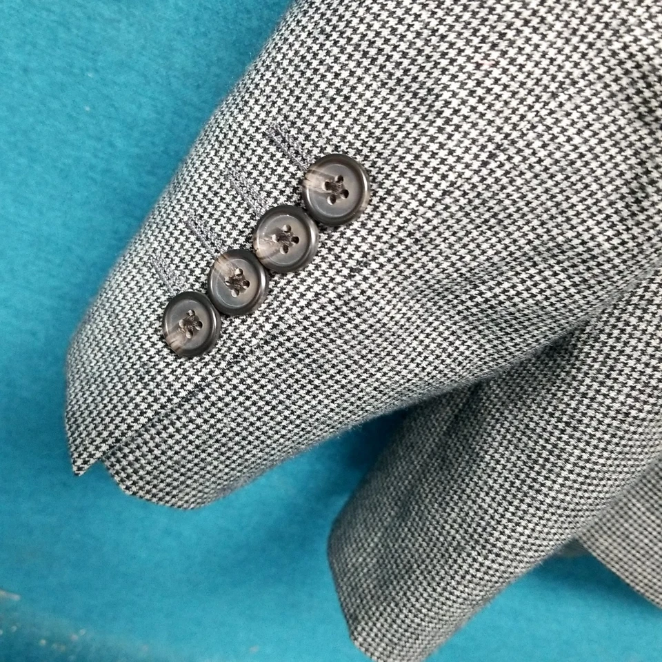 Chaqueta Blazer Ralph Ralph Lauren Dillard's Vintage Gris Espiga Lana Hombres 42S Foto 4 de 4