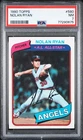 1980 Topps 580 Nolan Ryan HOF Angels  PSA 7