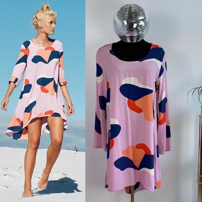 Mister Zimi Desert Lily Billie Dress, AU 10 / US 6, Lilac Abstract Print Shift