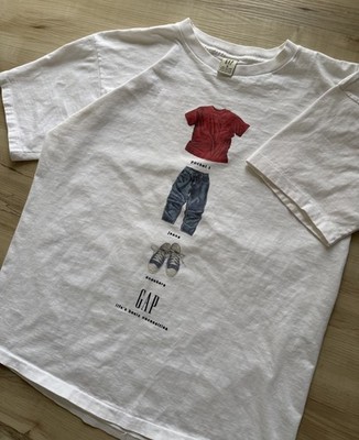 Vintage Gap  Life s Basic Necessities  Single Stitch 90s White Tee Medium RARE!