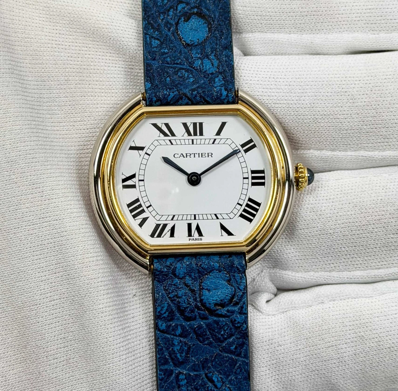 Cartier — Cartier Ellipse 78209 33MM White Paris Dial 18K Yellow & White Gold Two-Tone