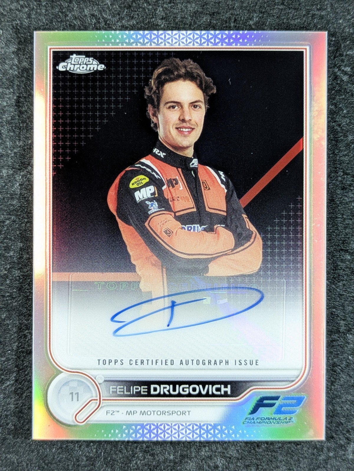 2022 Topps Chrome Formula 1 FELIPE DRUGOVICH Auto Refractor Signatures #CAC-FD