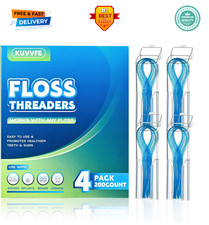 200pcs Dental Floss Threaders for Braces, Bridges, Implants Crowns