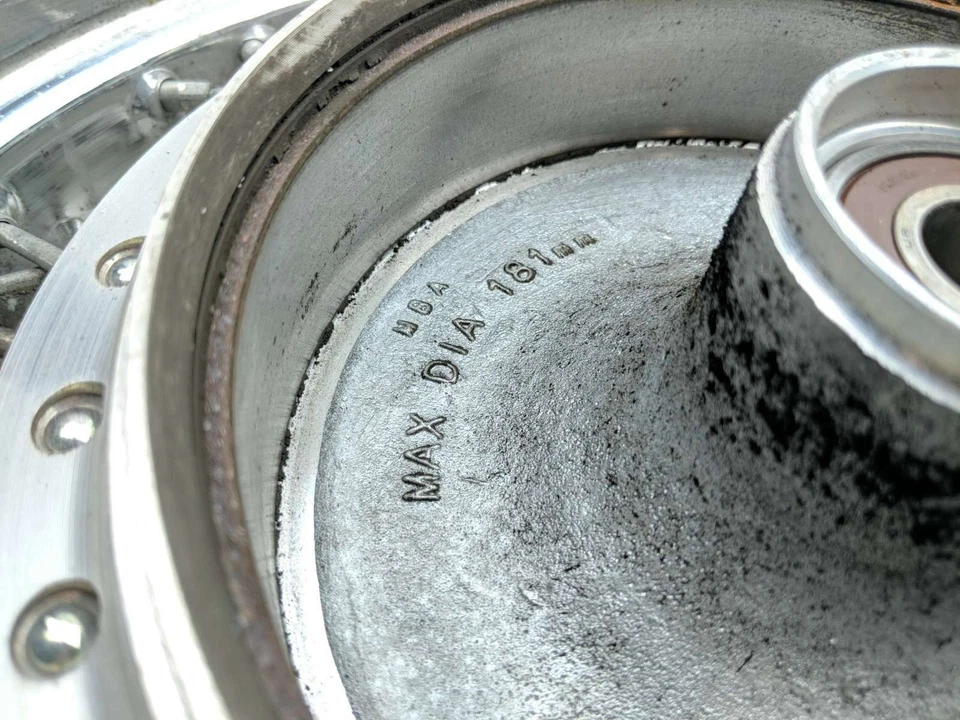 07 Honda VT750 Shadow Spirit Rear Wheel Rim STRAIGHT 15X3.50 - Image 4 of 4