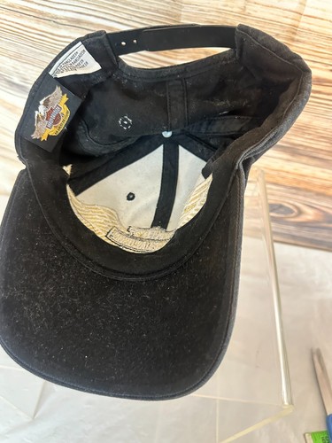 Vtg Harley-Davidson Motorcycles Baseball Cap Mens Black Adjustable Snapback Hat - Picture 7 of 7