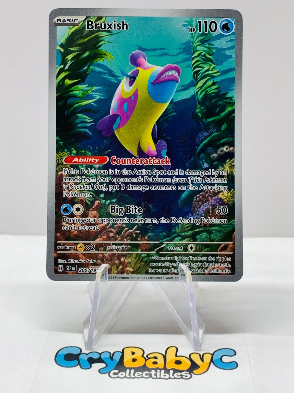 Pokemon Bruxish 200/191 Surging Sparks Scarlet & Violet Illustration Rare