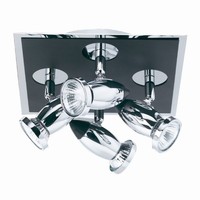 Deckenleuchte Schwarz 4X GU10 Deckenlampe Drehbar Innen Beleuchtung KüChe Innen